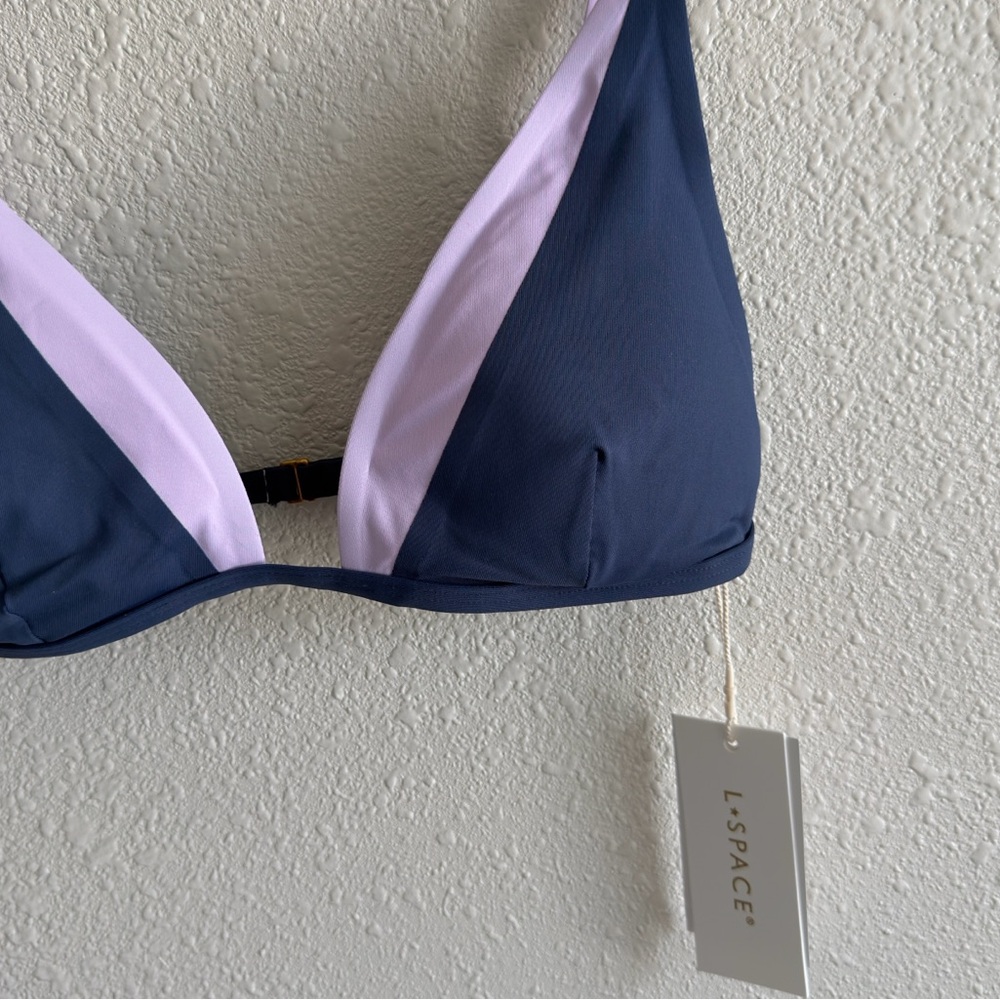 L*SPACE Finneas Bikini Top in Slate & Lily - Picture 6 of 13